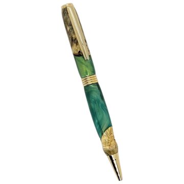 Burl Resin Streamline Gold Pen