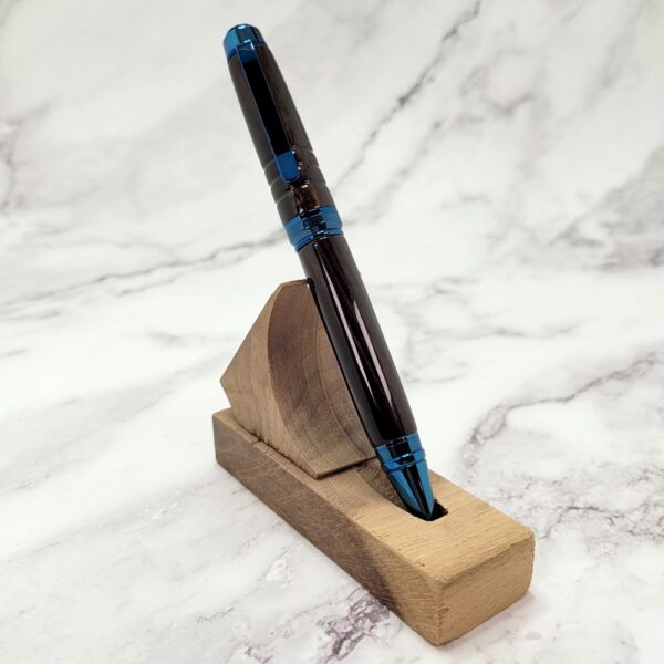 African Blackwood Cigar Pen Blue Titaniu