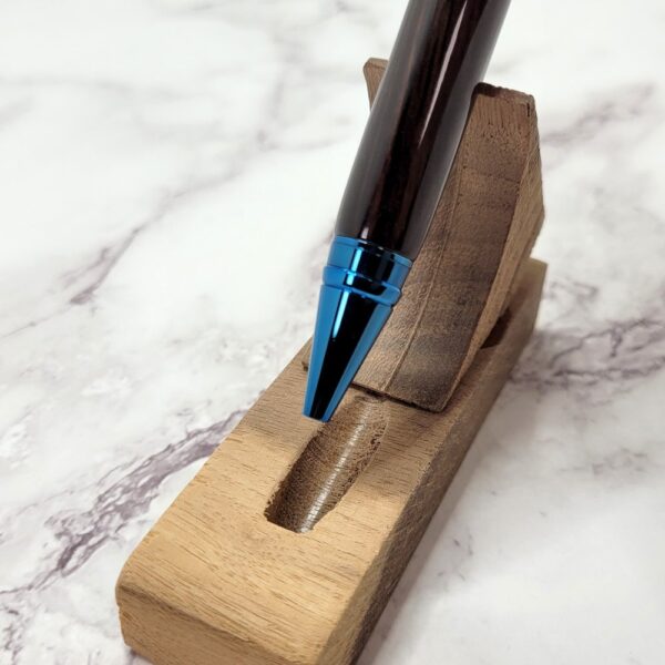 African Blackwood Cigar Pen Blue Titaniu